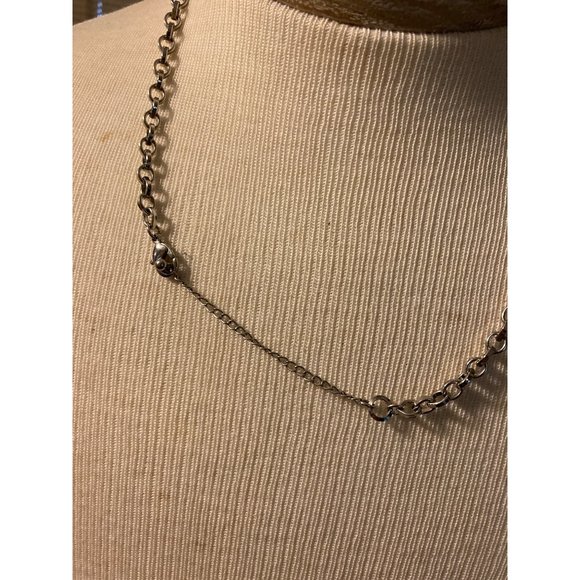 Costume Jewelry, Hand beaded, Multi-strand necklace, Ocean colors, Silver Linked - Picture 2 of 5